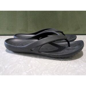 Crocs Women's 10 Flip Flop Sandals Black